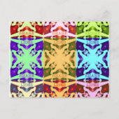 African Checkered Pop art Cultuur kleurrijk patroo Briefkaart (Voorkant)