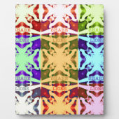 African Checkered Pop art Cultuur kleurrijk patroo Fotoplaat (Voorkant)