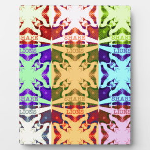 African Checkered Pop art Cultuur kleurrijk patroo Fotoplaat