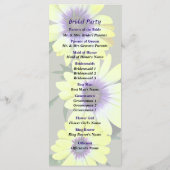 African Daisies Lemon Symphony Wedding Programme Programma (Achterkant)