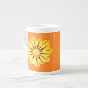 African Daisy / Gazania - Oranje en geel Porselein Kop