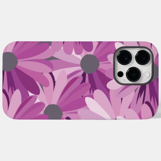 African Daisy Paars Floral Case-Mate iPhone Case (Achterkant (horizontaal))