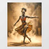 African Dancer Window Cling Raamsticker (Vel)
