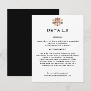 African Decor Wedding Information Guest Informatiekaartje