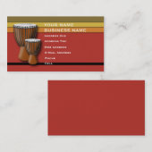 African Djembe Drum - Music Visitekaartje (Voorkant / Achterkant)