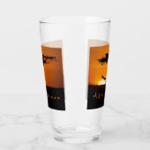 African Dream sunset romantic foto with text Glas (Links)