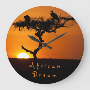 African Dream sunset romantic foto with text Grote Klok