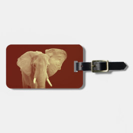 African Elephant - Adres Bagagelabel