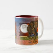 African Elephant & Savannah Moon AFRICA Mug (Devant droit)