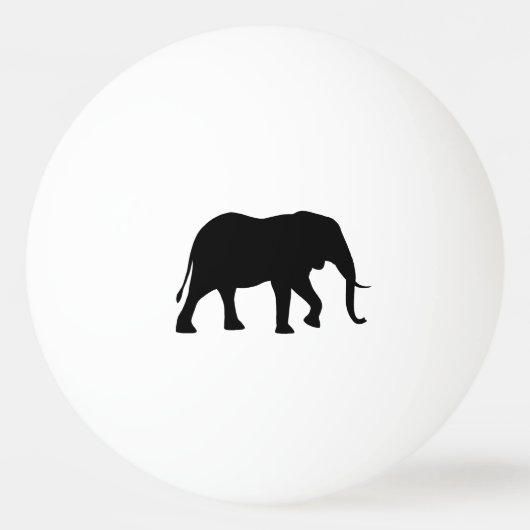 African Elephant Silhouette Pingpongballen (Voorkant)