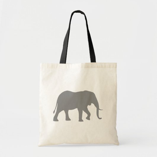 African Elephant Silhouette | Wilde dieren in het  Tote Bag (Voorkant)