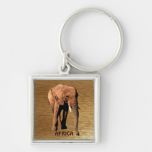 AFRICAN ELEPHANT Wildlife Sleutelhanger (Voorkant)