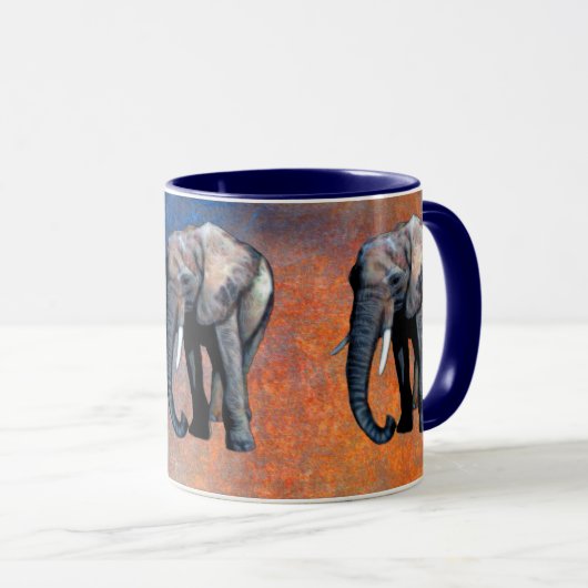 African Elephant Wildlife Supporter Mug (Devant droit)