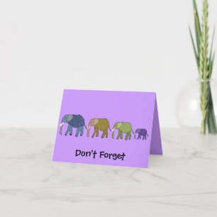African Elephants Birthday Kaart