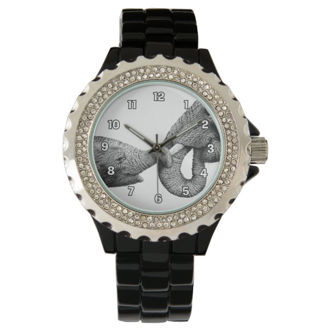 African Elephants Watch Horloge (Voorkant)