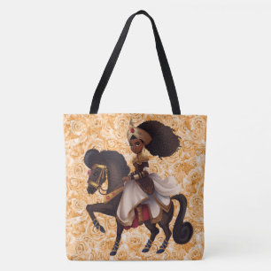African Equestrian Princess Grote Canvas tas