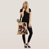 African Equestrian Princess Grote Canvas tas (Op model)