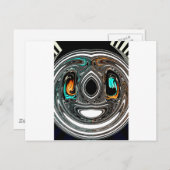 African Ethnic Doodle Zebra textured Art Print Briefkaart (Voorkant / Achterkant)