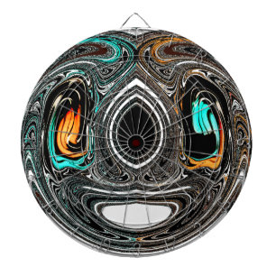 African Ethnic Doodle Zebra textured Art Print Dartbord