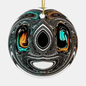 African Ethnic Doodle Zebra textured Art Print Keramisch Ornament (Voorkant)