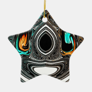 African Ethnic Doodle Zebra textured Art Print Keramisch Ornament