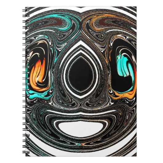 African Ethnic Doodle Zebra textured Art Print Notitieboek (Voorkant)