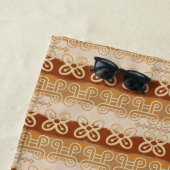 African ethnic tribal Adinkra pattern. yoga mat Strandlaken (In situ)