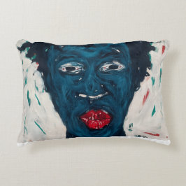 African Face Pillow Accent Kussen