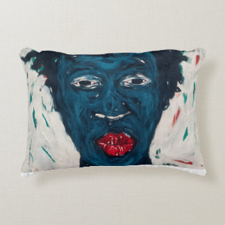 African Face Pillow Accent Kussen