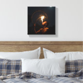 African fire art canvas print (Insitu (Slaapkamer))