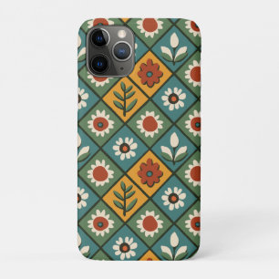 African Floral Tegel Art iPhone 11 Pro Hoesje
