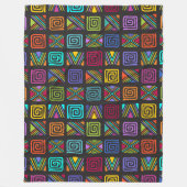 African Folk Art - Seamless Shapes Pattern 3 Fleece Deken (Voorkant)