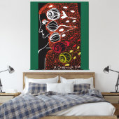 African Goddess of Destiny Canvas Afdruk (Insitu (Slaapkamer))