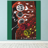 African Goddess of Destiny Canvas Afdruk (Insitu (Houten vloer))