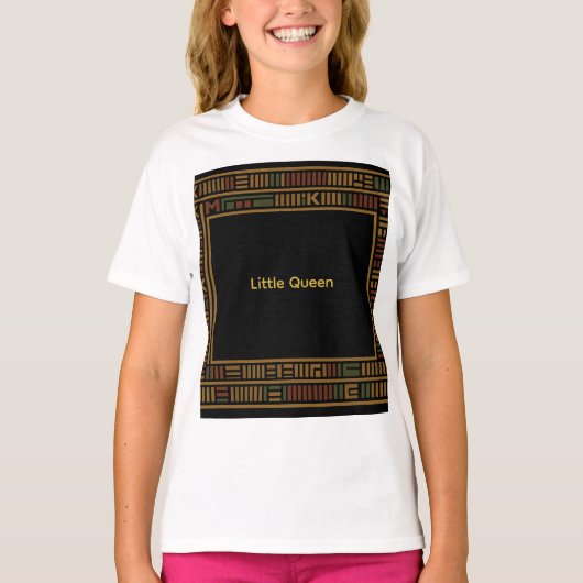 African Gold Kente Kinder T-shirt (Voorkant)