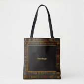 African Gold Kente Pattern Canvas tas (Voorkant)