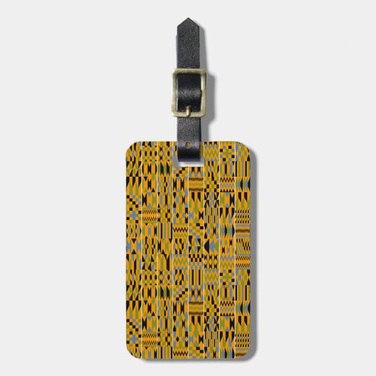 African Golden Kente Bagagelabel (Voorkant verticaal)