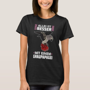African Gray Parrots Biologist Ornithologist Birdw T-shirt