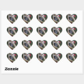 African Grey Heart Sticker (Vel)