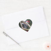 African Grey Heart Sticker (Envelop)