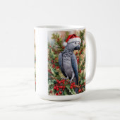 African Grey Parrot Christmas Mug (Devant droit)