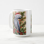 African Grey Parrot Christmas Mug (Devant gauche)
