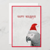 African Grey Parrot Flat Holiday Kaart (Voorkant / Achterkant)