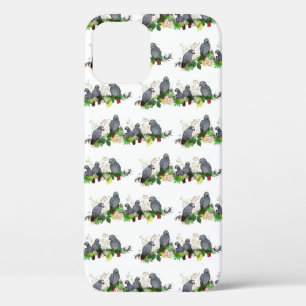 African Grey Parrot Party iPhone 12 Coque