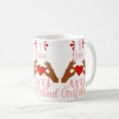 African Heart Love My vriendin romance valentijn Koffiemok (Voorkant rechts)