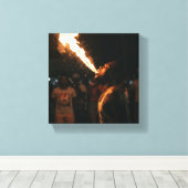 African inspired art canvas afdruk (Insitu (Houten vloer))