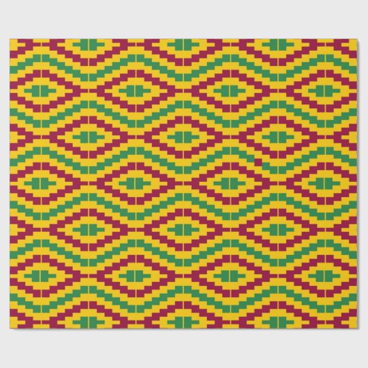 African Kente, Happy Kwanzaa Cadeaupapier (Vlak)
