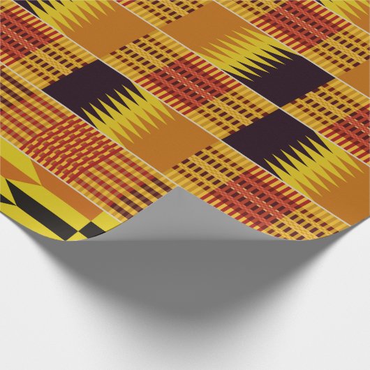 African Kente Pattern Ceremonial Textile Cadeaupapier (Hoek)