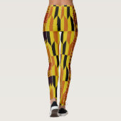 African Kente Pattern Ceremonial Textile Leggings (Achterkant)