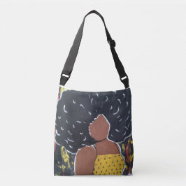 African Lady Big Hair Crossbody Bag Tas